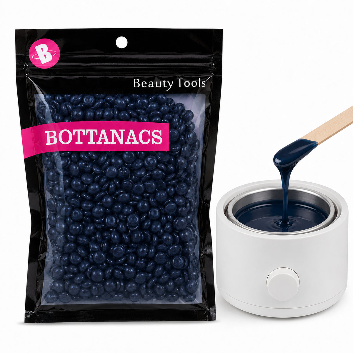 BOTTANACS Blue Hard Wax Beans – Face & Body – main product image