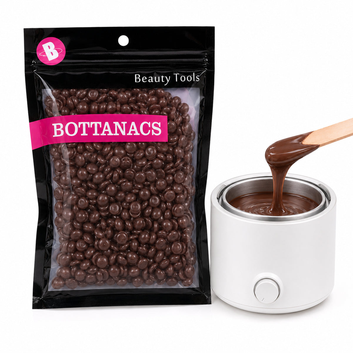 BOTTANACS Brown Hard Wax Beans – Face & Body – main product image