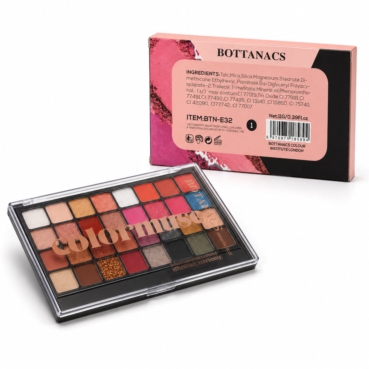 BOTTANACS Colourmuse 32-Color Eyeshadow Palette – Shade 1 – product view 5