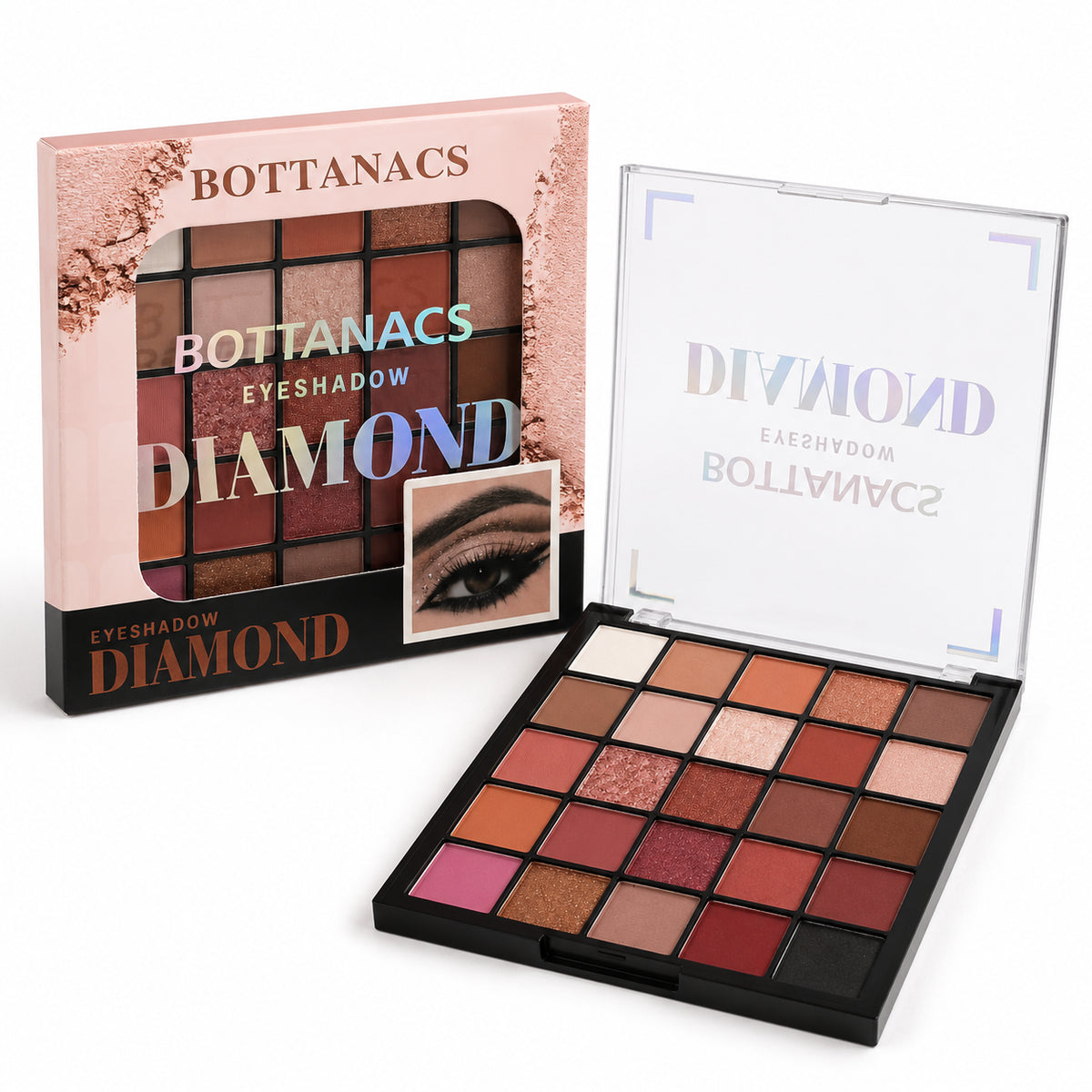 BOTTANACS Diamond 25-Color Eyeshadow Palette – Shade 01 – main product image