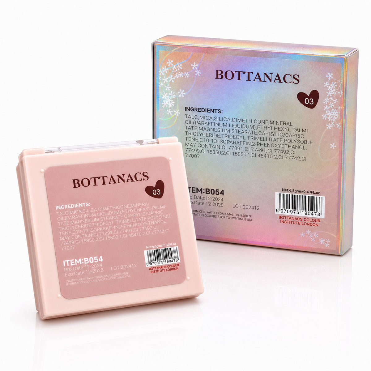 BOTTANACS Four Color Blush Palette – Shade 03 – product view 3