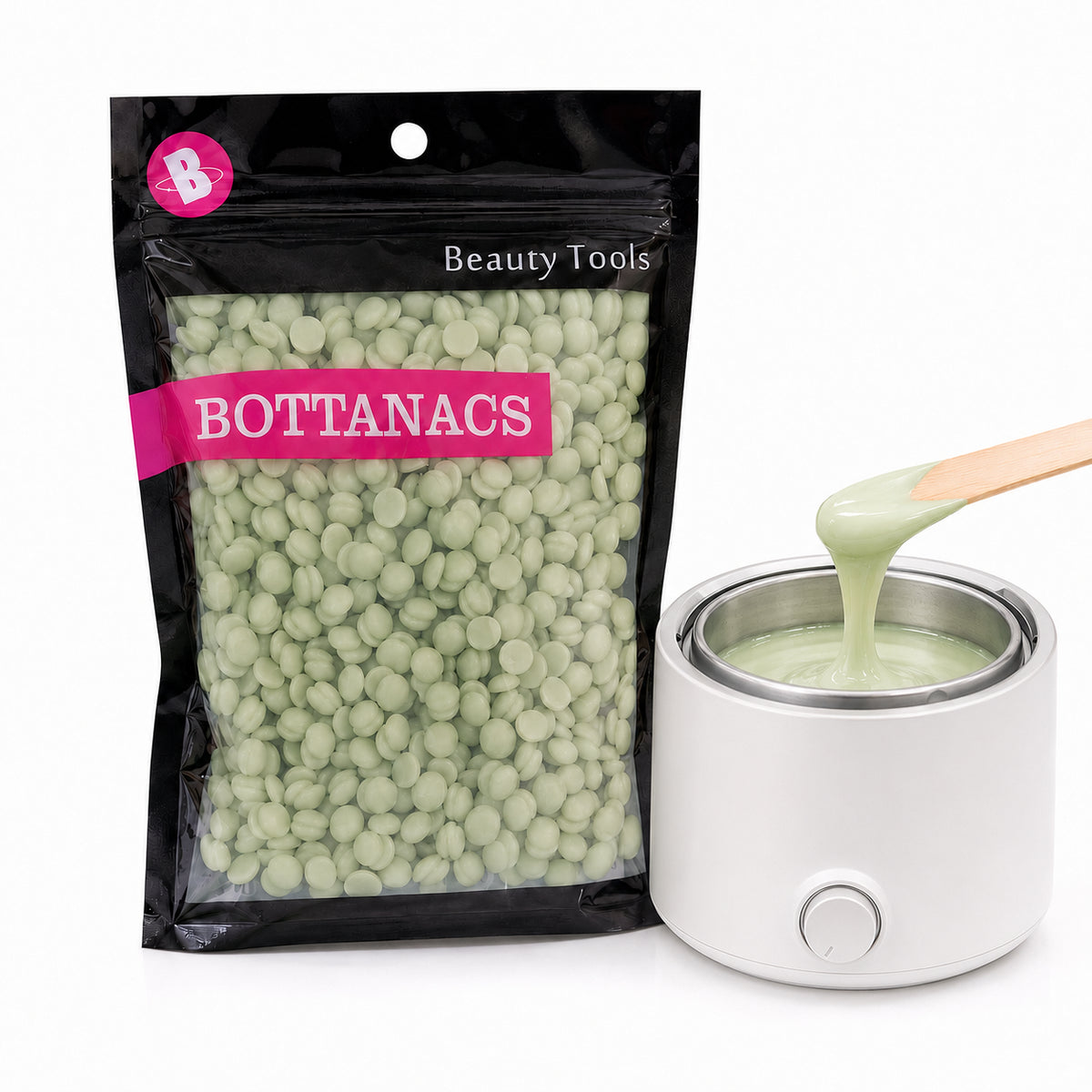 BOTTANACS Green Hard Wax Beans – Face & Body – main product image