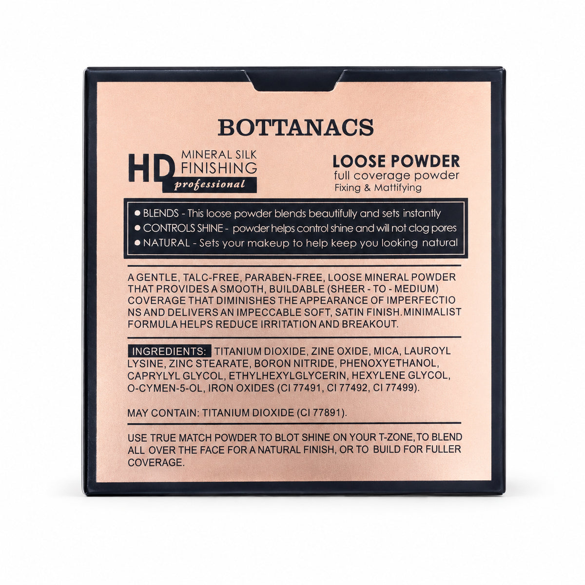 BOTTANACS HD Mineral Silk Loose Powder – Shade 01 – product view 7