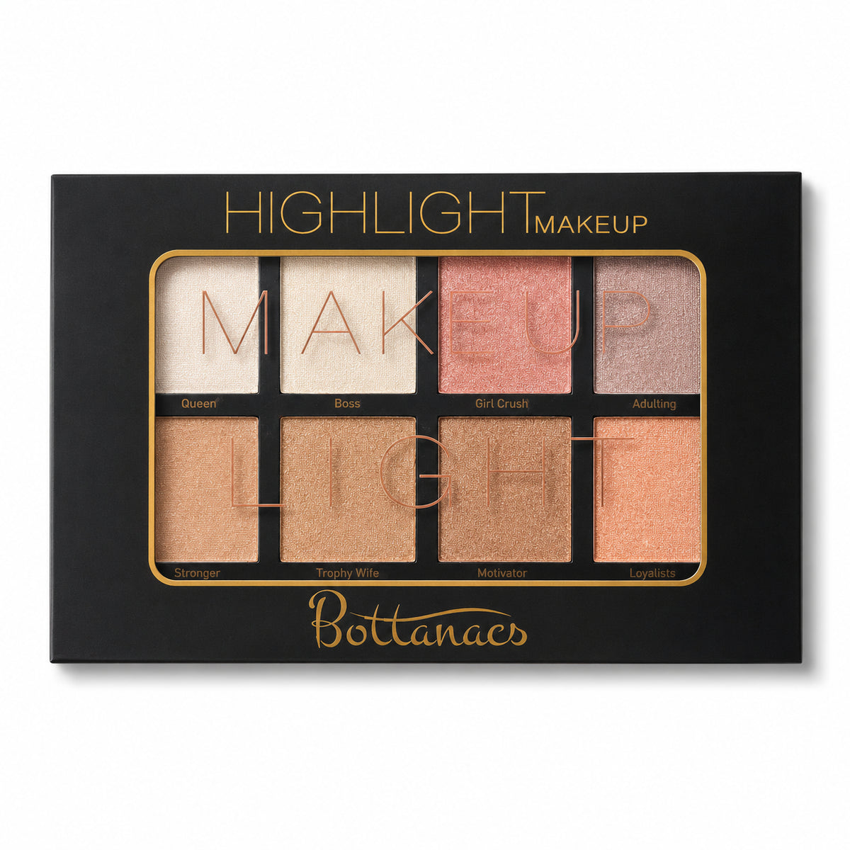 BOTTANACS 8-Shade Shimmer Highlighter Palette – product view 2