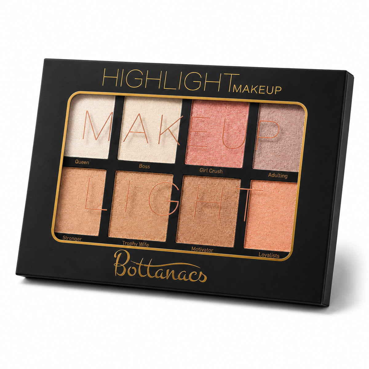 BOTTANACS 8-Shade Shimmer Highlighter Palette – product view 3
