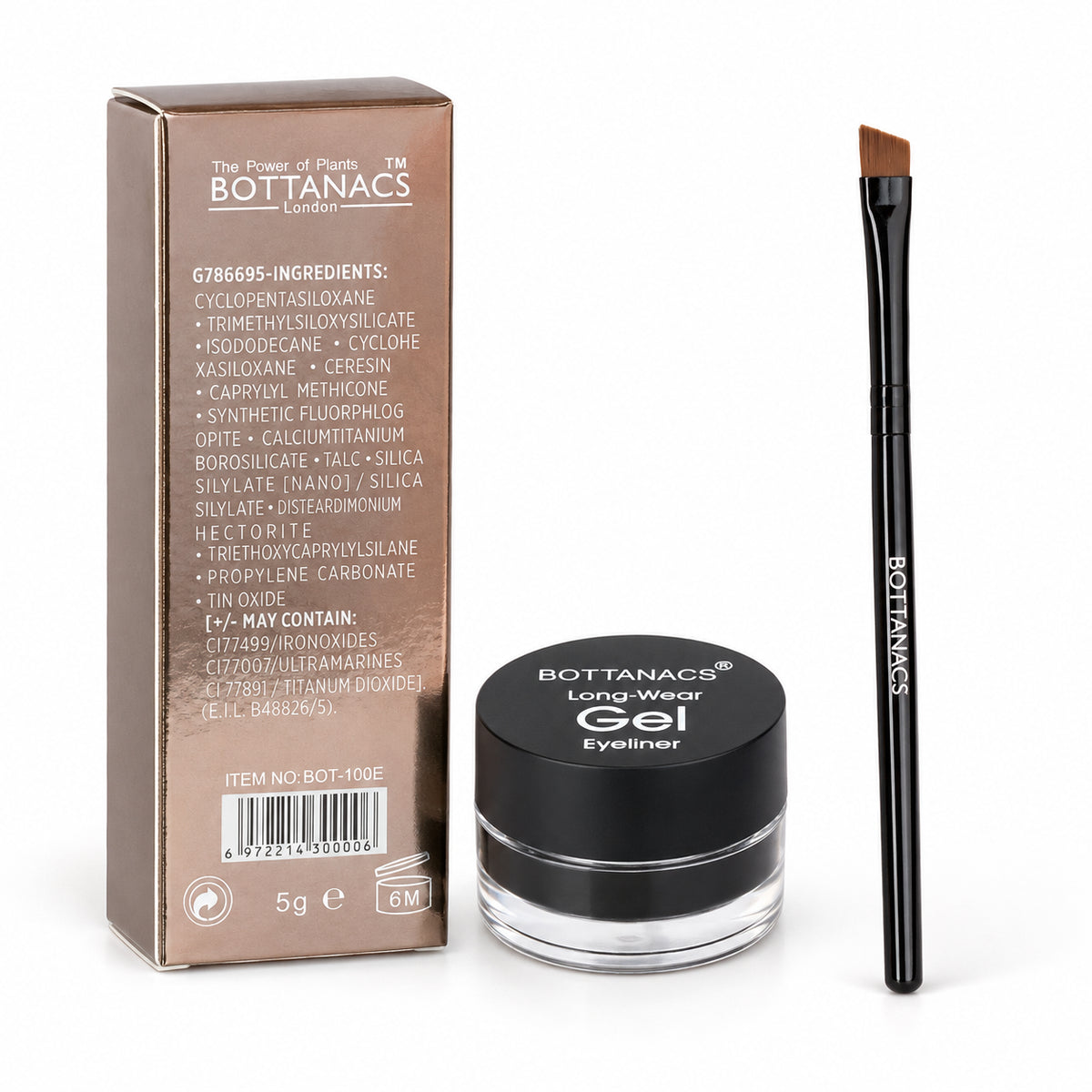 BOTTANACS 24H Black Gel Eyeliner with Brush – 5g – product view 4