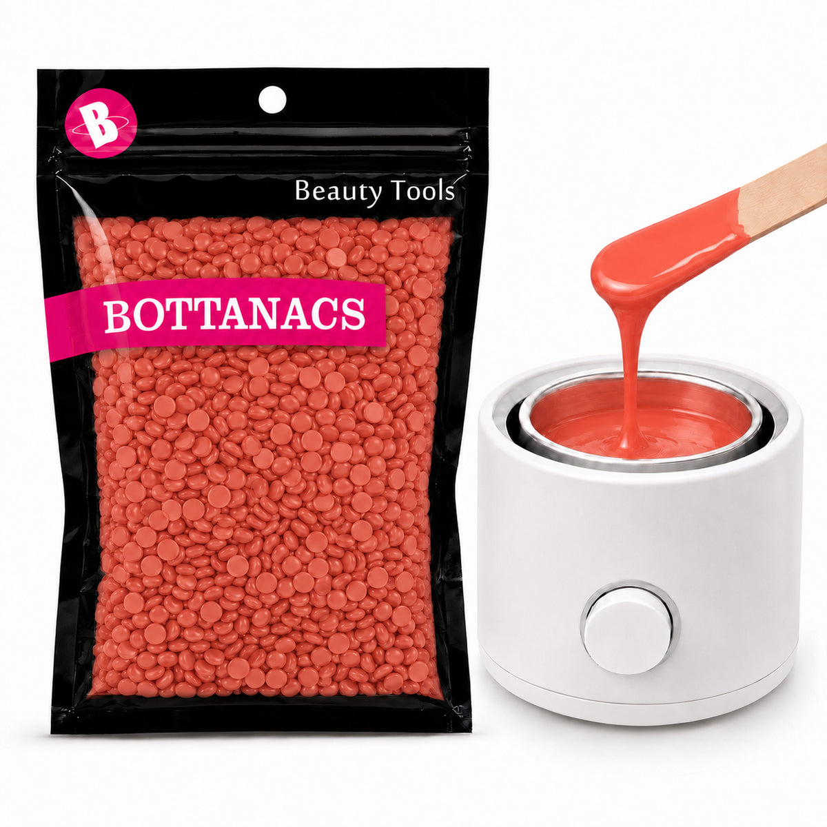 BOTTANACS Orange Hard Wax Beans – Face & Body – main product image