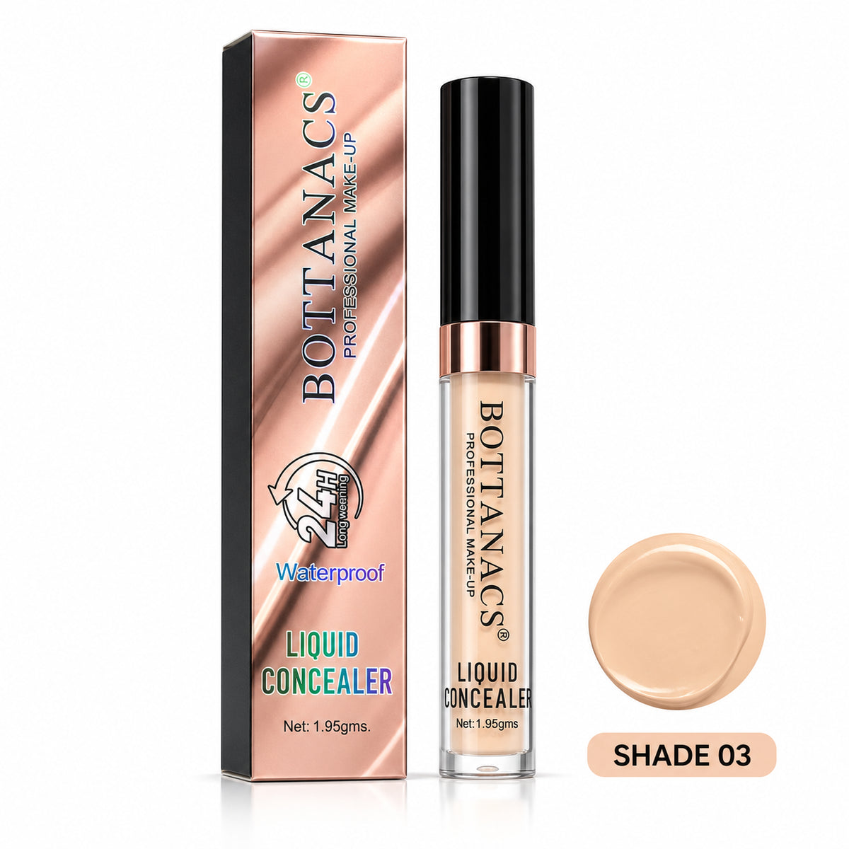 BOTTANACS 24H Waterproof Liquid Concealer – Shade 03 – product view 2