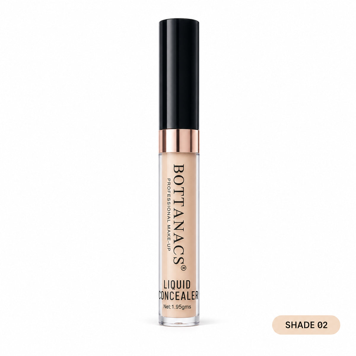 BOTTANACS 24H Waterproof Liquid Concealer – Shade 02 Light Beige – product view 3