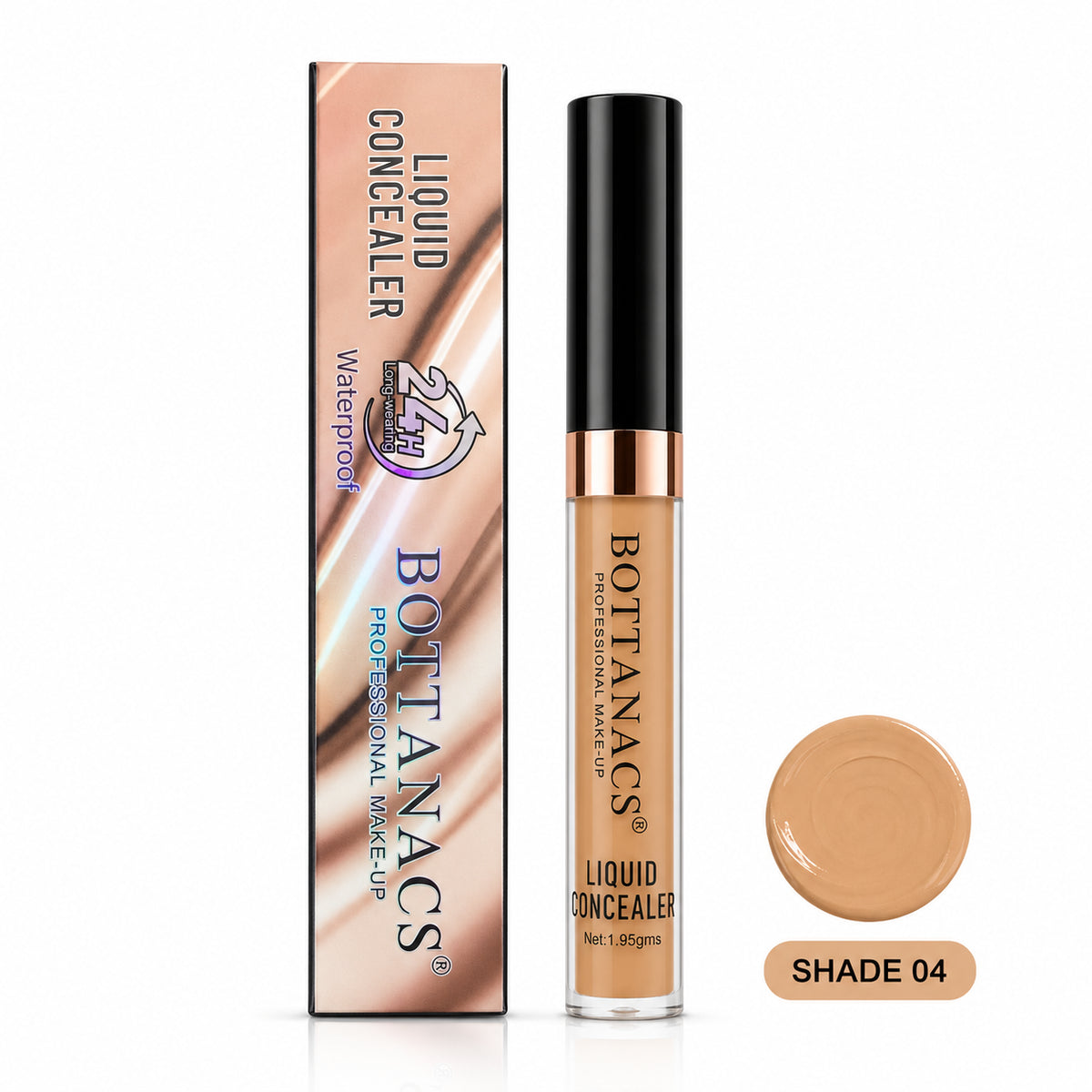 BOTTANACS 24H Waterproof Liquid Concealer – Shade 04 Warm Golden Beige – product view 2