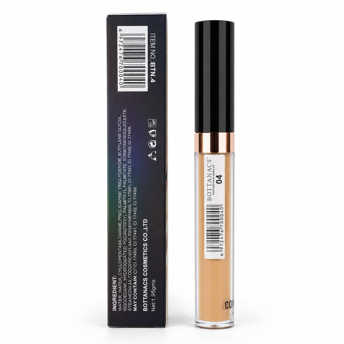 BOTTANACS 24H Waterproof Liquid Concealer – Shade 04 Warm Golden Beige – product view 5