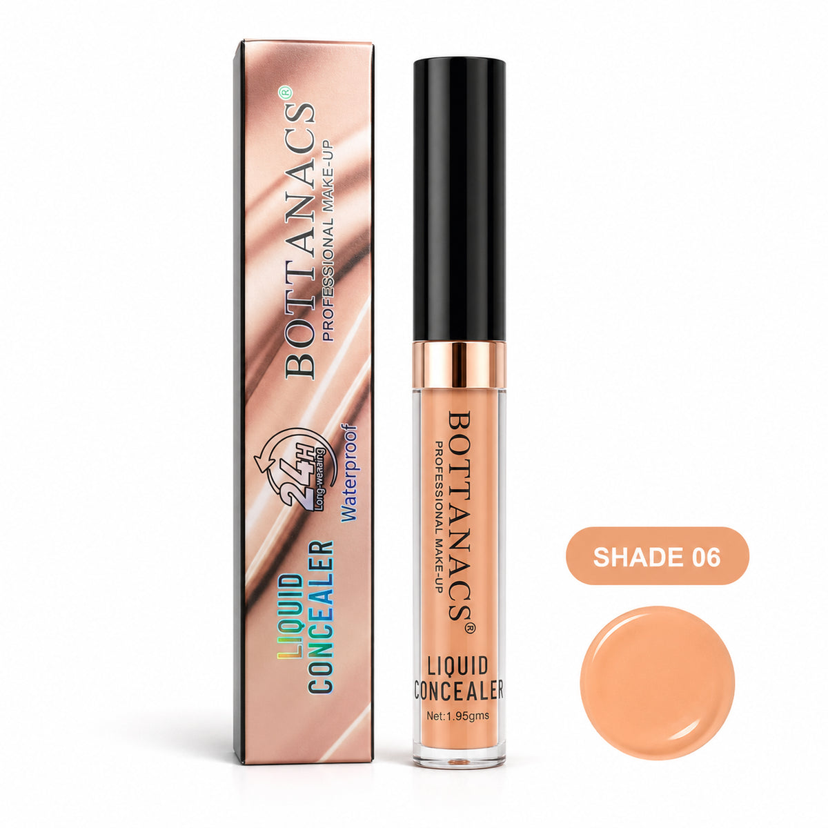 BOTTANACS 24H Waterproof Liquid Concealer – Shade 06 Warm Peach – product view 2
