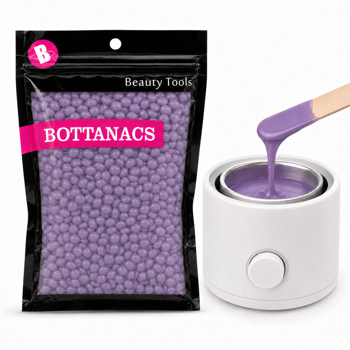 BOTTANACS Purple Hard Wax Beans – Face & Body – main product image