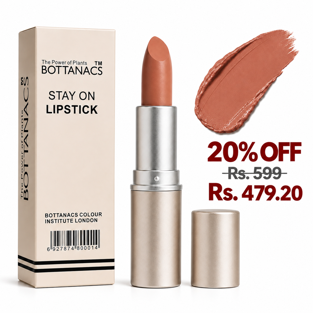 BOTTANACS Stay On Matte Lipstick – Shade 406 – 20% off, Rs. 599 reduced to Rs. 479.20