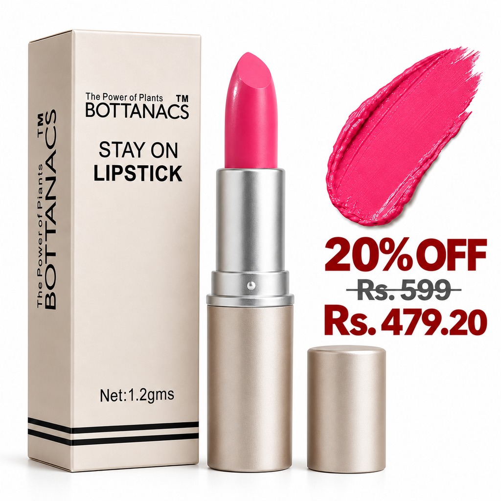 BOTTANACS Stay On Matte Lipstick – Shade 465 – 20% off, Rs. 599 reduced to Rs. 479.20