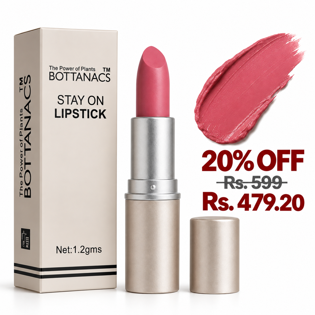BOTTANACS Stay On Matte Lipstick – Shade 432 – 20% off, Rs. 599 reduced to Rs. 479.20