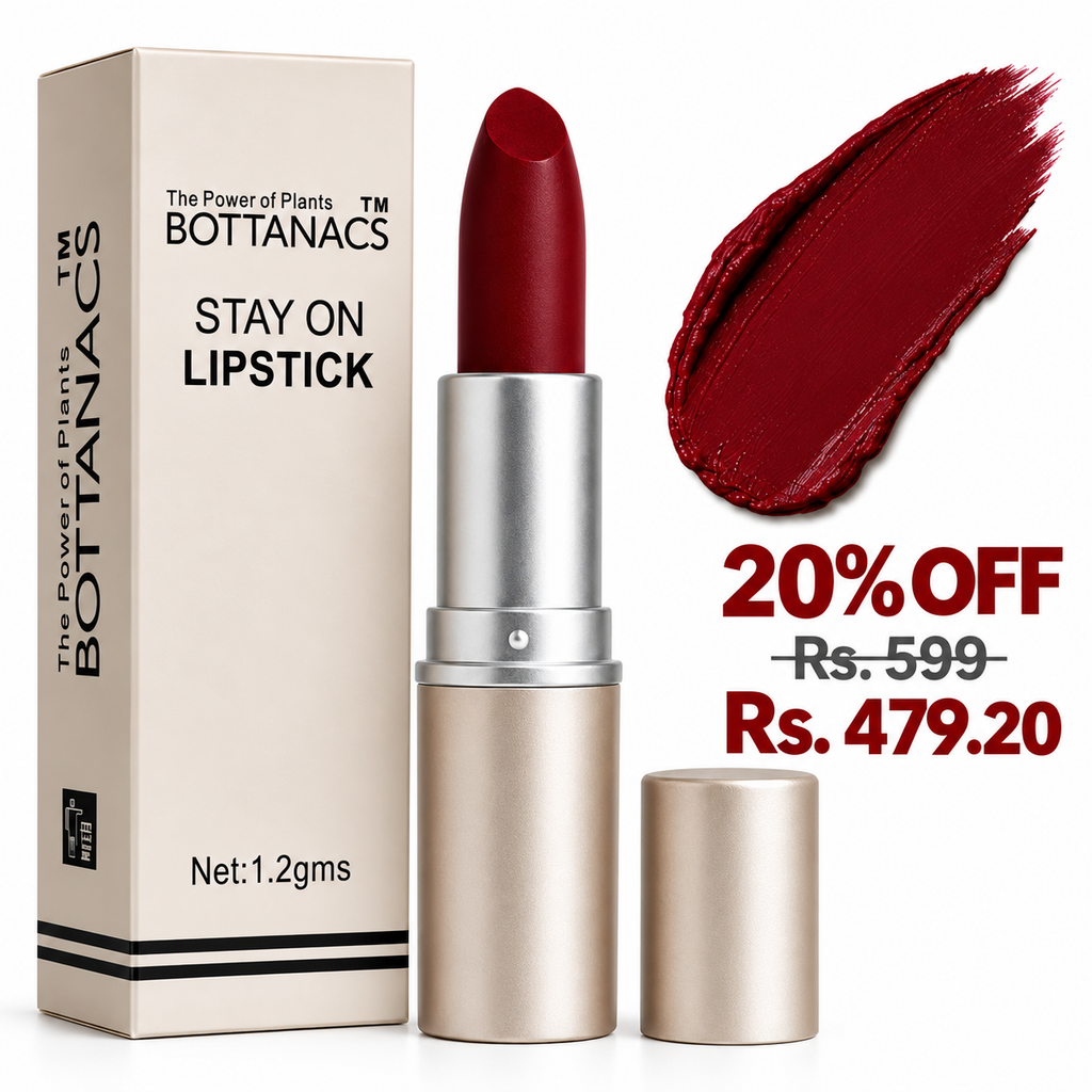 BOTTANACS Stay On Matte Lipstick Shade 401 – 20% off, Rs. 599 reduced to Rs. 479.20