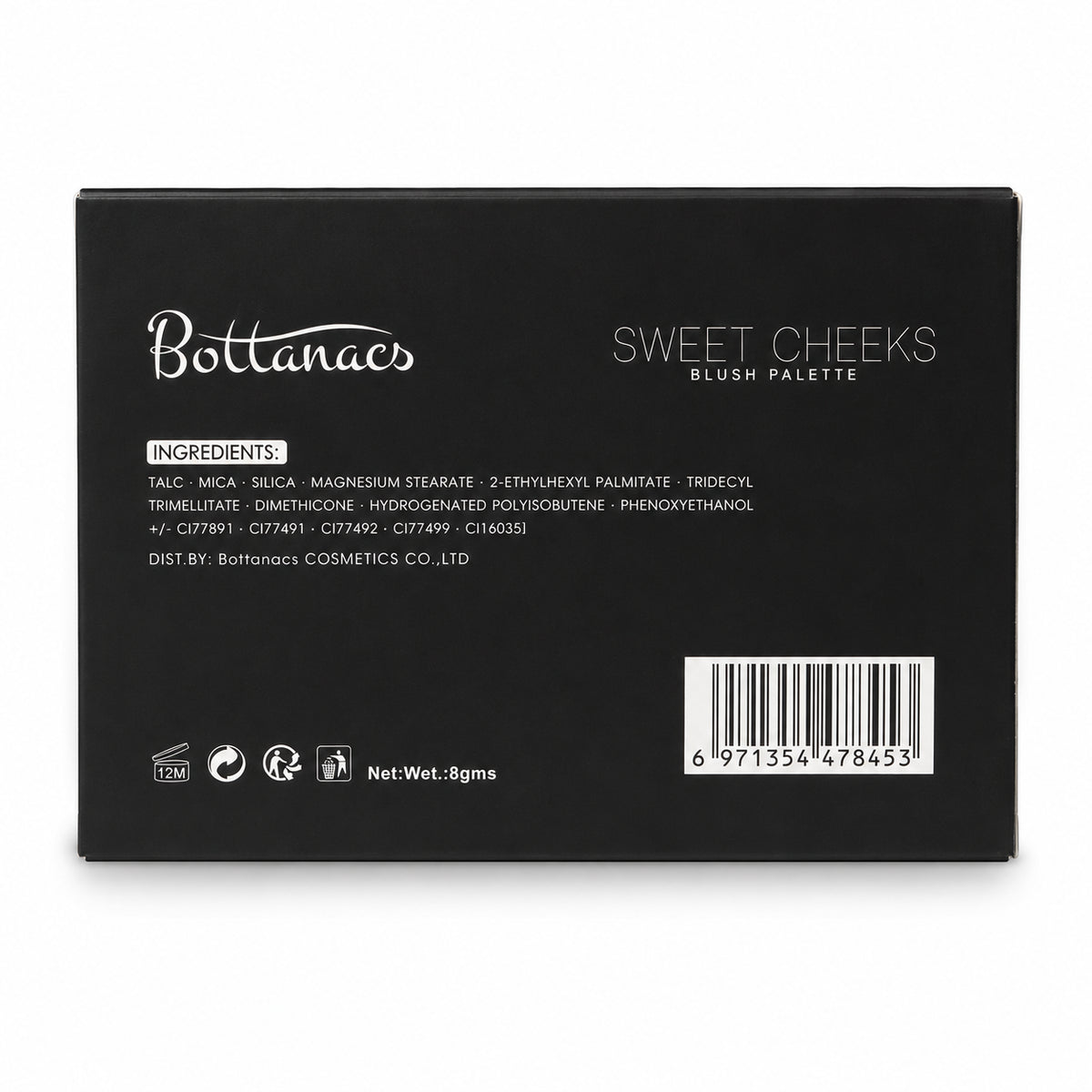 BOTTANACS Sweet Cheeks 8-Shade Blush Palette – product view 3