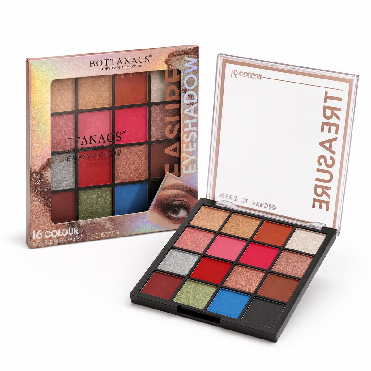 BOTTANACS Treasure 16 Colour Eyeshadow Palette – Shade 01 – main product image