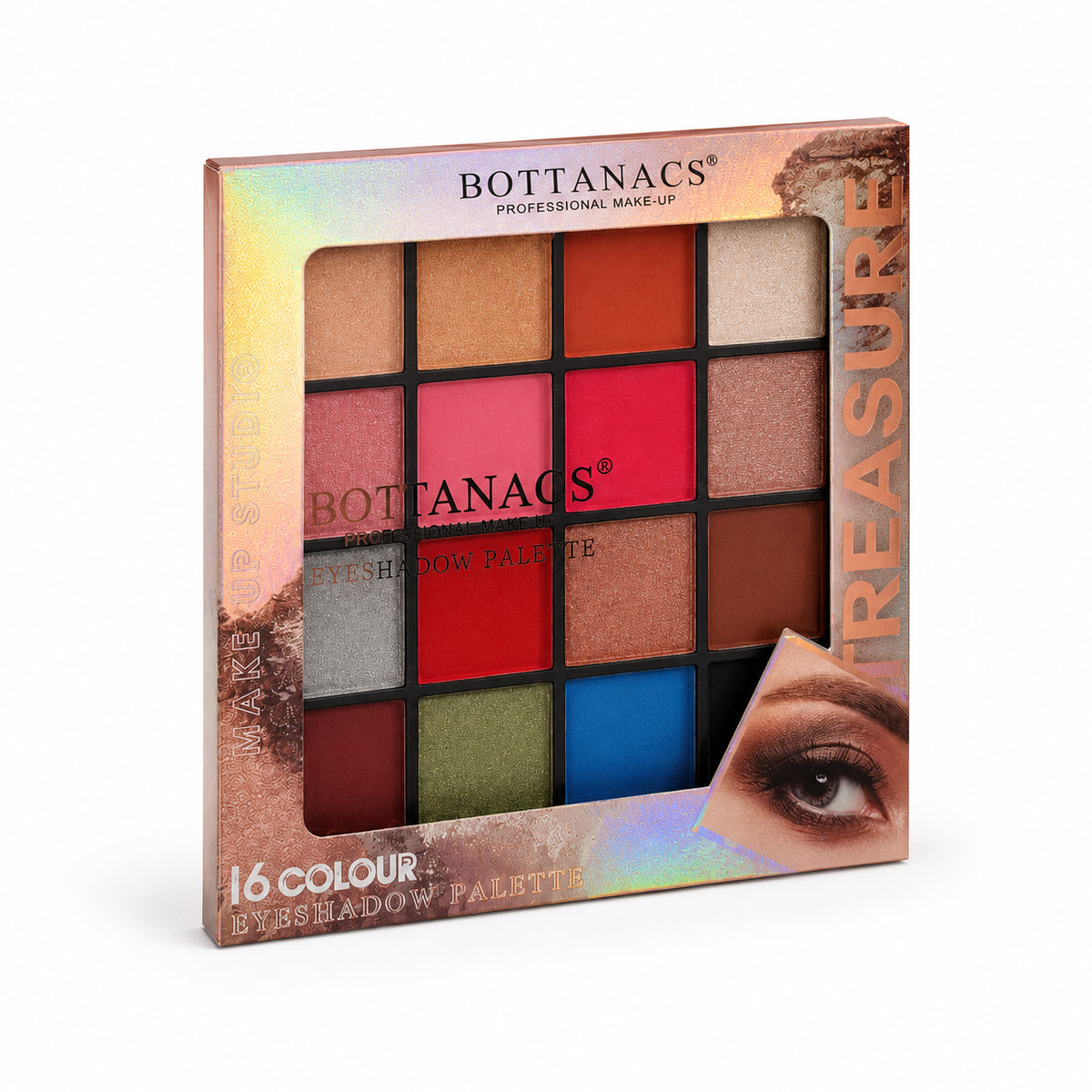 BOTTANACS Treasure 16 Colour Eyeshadow Palette – Shade 01 – product view 3