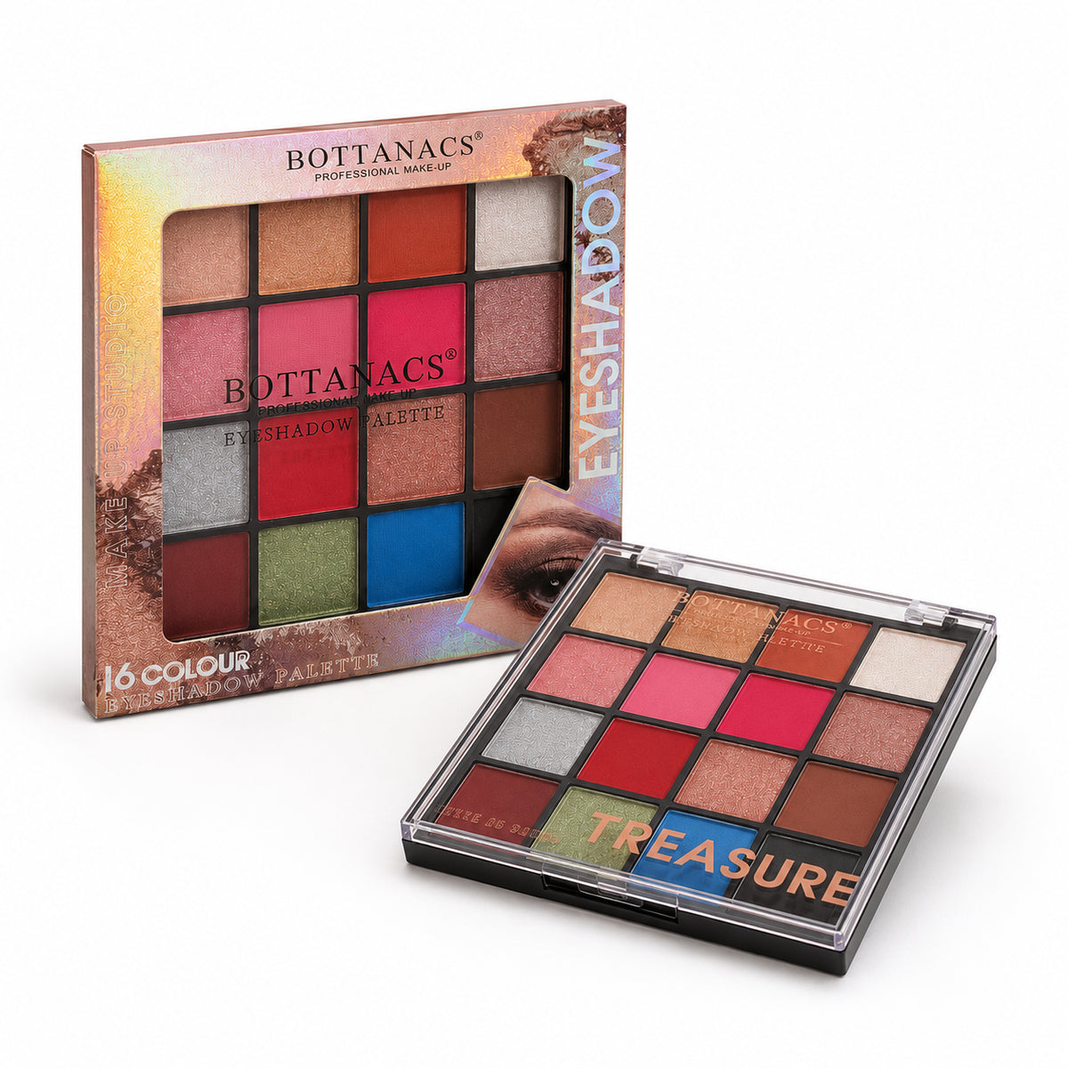 BOTTANACS Treasure 16 Colour Eyeshadow Palette – Shade 01 – product view 5
