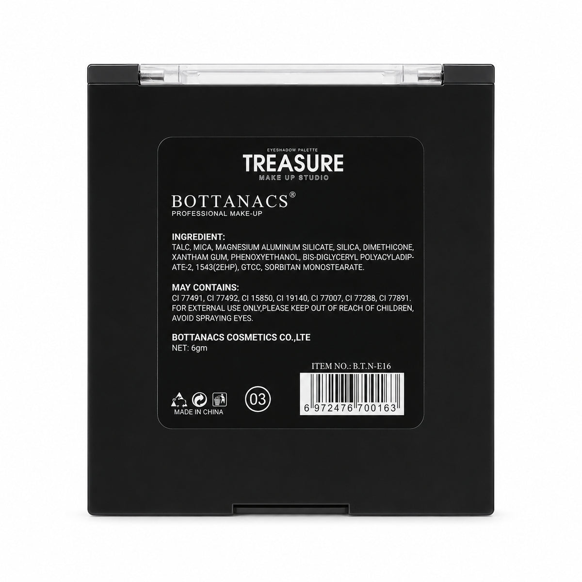 BOTTANACS Treasure 16 Colour Eyeshadow Palette – Shade 03 – product view 6